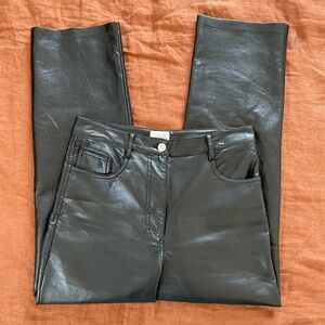 Aritzia Wilfred Faux Leather Cropped Pants Small